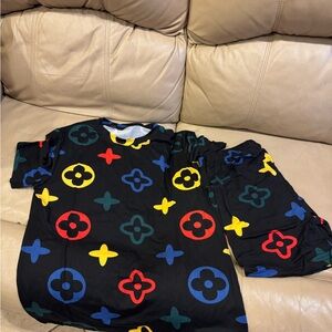 Colorful  Shirt and Shorts Set